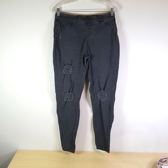 SIMPLY Vera, Vera Wang Gray Distressed Jeggings Women's Size Medium EUC 🎯 - Picture 1 of 6